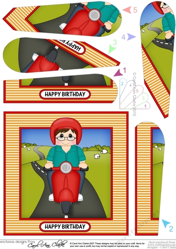 Fan Pyramage Topper - Scooter Rider