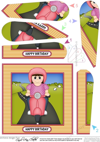 Fan Pyramage Topper - Scooter Rider