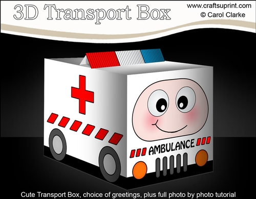 3D Cute Transport Treat Box Gift Set Mini Kit - Ambulance