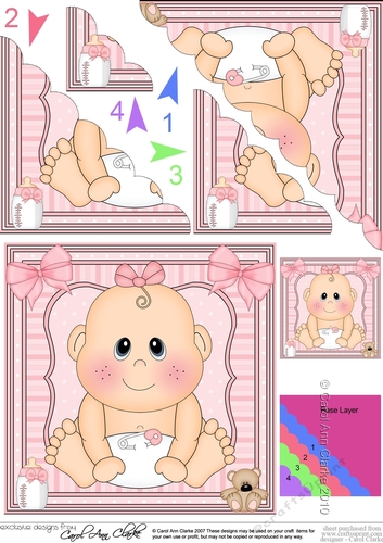 Cute New Baby Scalloped Corner Stacker