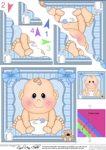 Cute New Baby Scalloped Corner Stacker