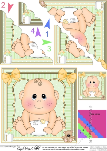 Cute New Baby Scalloped Corner Stacker