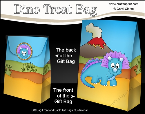 3D Gift Bag Mini Kit - Cute Little Dinosaur Riposaur