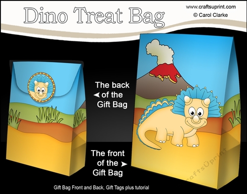 3D Gift Bag Mini Kit - Cute Little Dinosaur Jaws