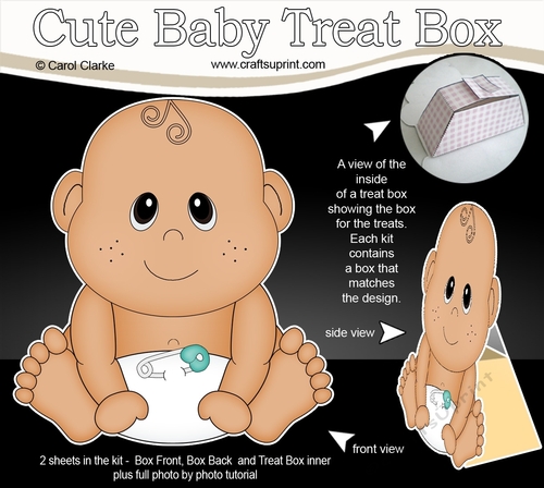 3D Cute Baby Treat Box Gift Set Mini Kit - Cute Little Ethnic Baby Deepu