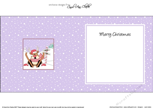 Christmas Rudolph is at the North Pole insert square landscape