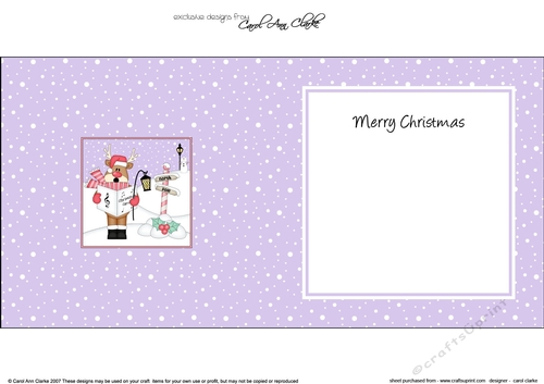 Christmas Rudolph is at the North Pole insert square landscape