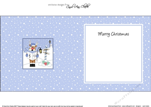 Christmas Rudolph is at the North Pole insert square landscape