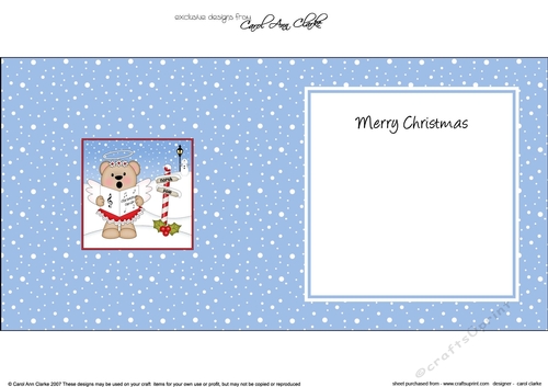 Christmas Angel Livvy Bear is at the North Pole insert square landscape