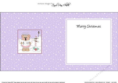 Christmas Angel Livvy Bear is at the North Pole insert square landscape