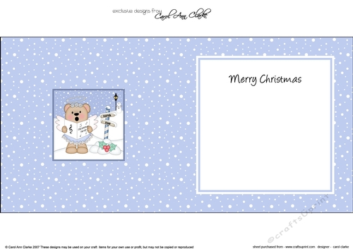 Christmas Angel Livvy Bear is at the North Pole insert square landscape
