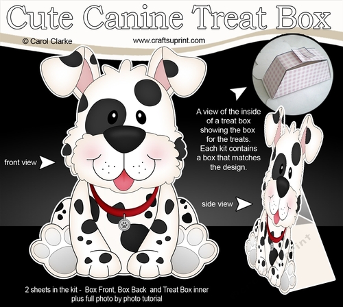 3D Cute Canine Treat Box Gift Set Mini Kit - Little Spotty Dog Spot