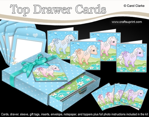 3D Top Drawer Cards Bumper Kit  -  Cute Little Ponies