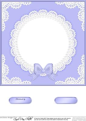 8 x 8 Pearls and Lace Card Front