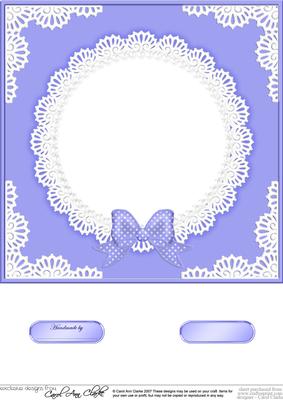 8 x 8 Pearls and Lace Card Front