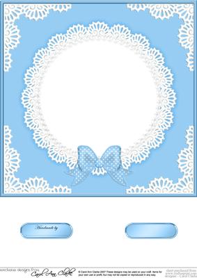 8 x 8 Pearls and Lace Card Front