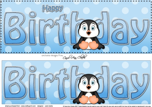 Large DL HAPPY BIRTHDAY 3D decoupage