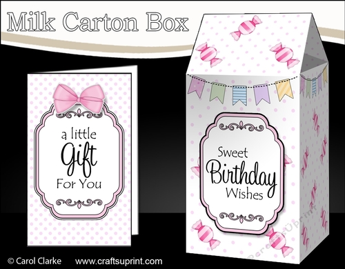 3D Sweet Treats Milk Carton Treat Box Mini Kit