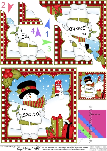 Christmas Snowman Rio Scalloped Corner Stacker