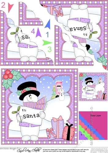Christmas Snowman Rio Scalloped Corner Stacker