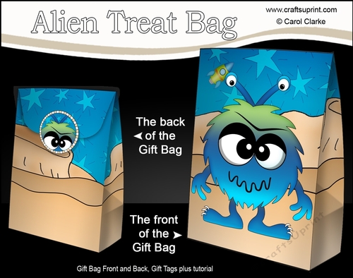 3D Gift Bag Mini Kit - Cute Alien Ruga