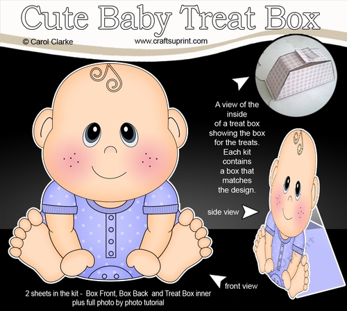 3D Cute Baby Treat Box Gift Set Mini Kit - Cute Little Baby Boy Milo