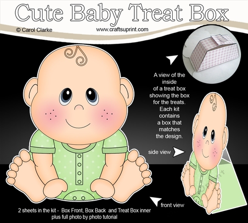 3D Cute Baby Treat Box Gift Set Mini Kit - Cute Little Baby Jude