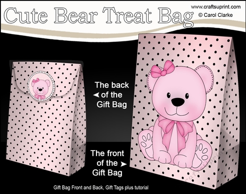 3D Gift Bag Mini Kit - Cute Little Bliss Bear