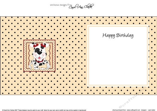 Cute Little Spotty Dog square landscape insert