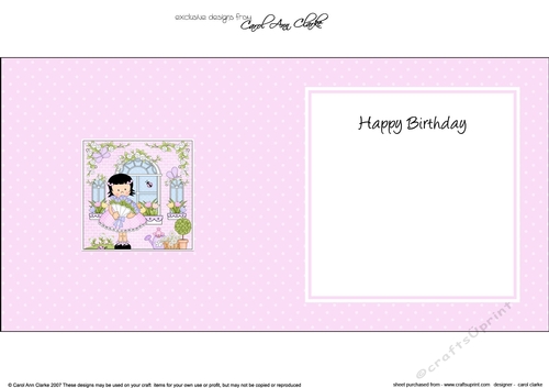 Rose Cottage Girlz square landscape insert