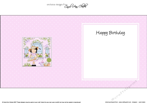 Rose Cottage Girlz square landscape insert