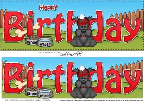 Large DL HAPPY BIRTHDAY 3D decoupage