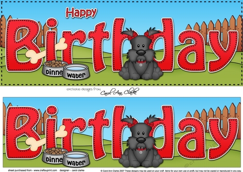 Large DL HAPPY BIRTHDAY 3D decoupage