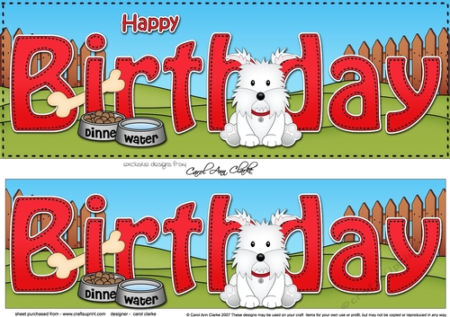 Large DL HAPPY BIRTHDAY 3D decoupage