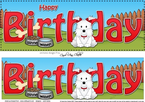 Large DL HAPPY BIRTHDAY 3D decoupage