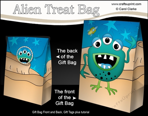 3D Gift Bag Mini Kit - Cute Alien Vesh