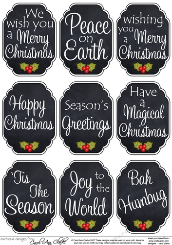 3D Christmas Greetings Sentiment Sheet