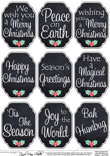 3D Christmas Greetings Sentiment Sheet