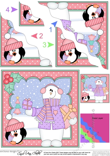 Christmas Snowman Rio has Xmas Presents Wavy Corner Side Stacker