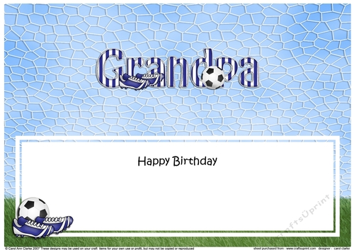 Large DL Happy Birthday GRANDPA insert
