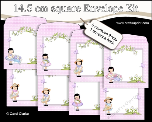 Country Cottage Girlz 14.5 x 14.5 cm envelope Kit