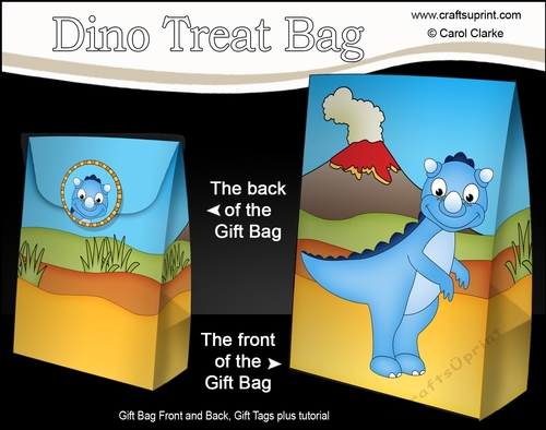 3D Gift Bag Mini Kit - Cute Little Dinosaur Kyouryuu