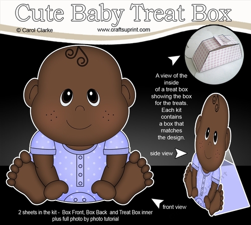 3D Cute Baby Treat Box Gift Set Mini Kit - Cute Little Ethnic Baby Boy Daryn