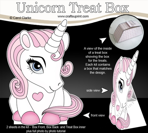 3D Cute Treat Box Gift Set Mini Kit - Cute Little Unicorn Sparkle