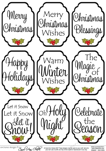 3D Christmas Greetings Sentiment Sheet