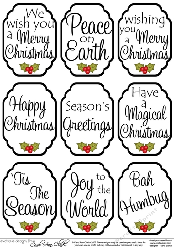 3D Christmas Greetings Sentiment Sheet