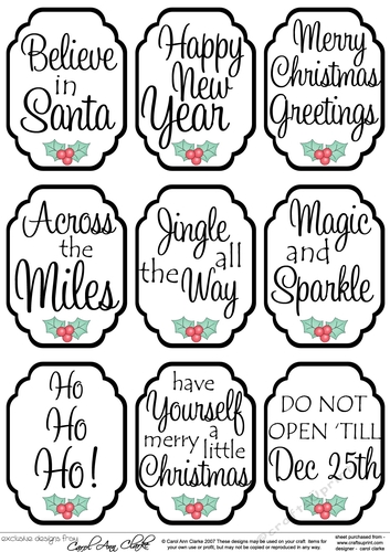 3D Christmas Greetings Sentiment Sheet