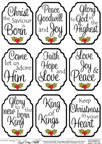 3D Christmas Greetings Sentiment Sheet