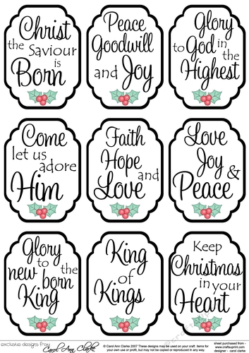 3D Christmas Greetings Sentiment Sheet