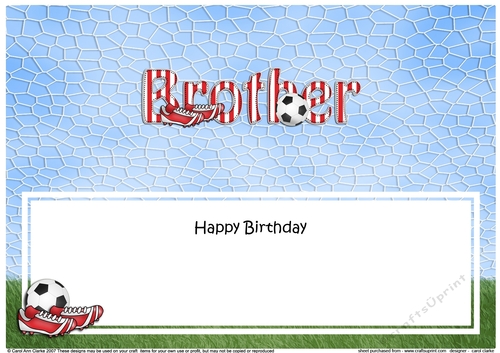 Large DL Happy Birthday BROTHER insert